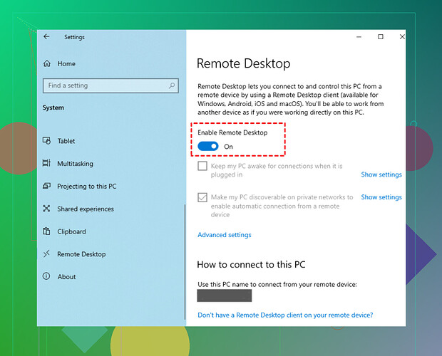 File transfer interface RDC