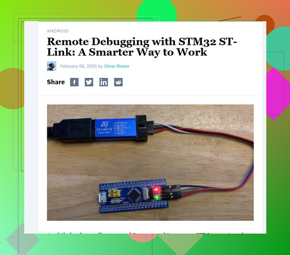 How can I remotely access STM32 microcontroller via ST-Link?