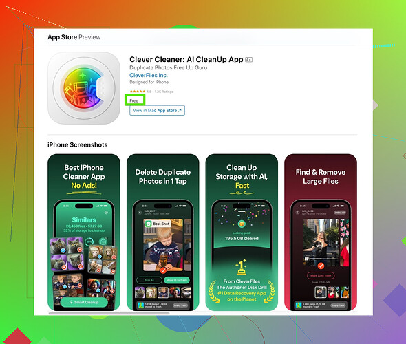 Clever Cleaner App Screenshot