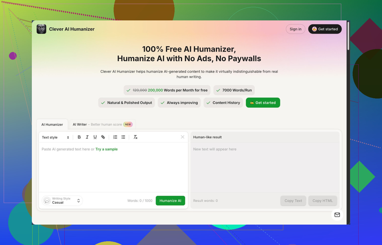 1. Clever AI Humanizer Recensione