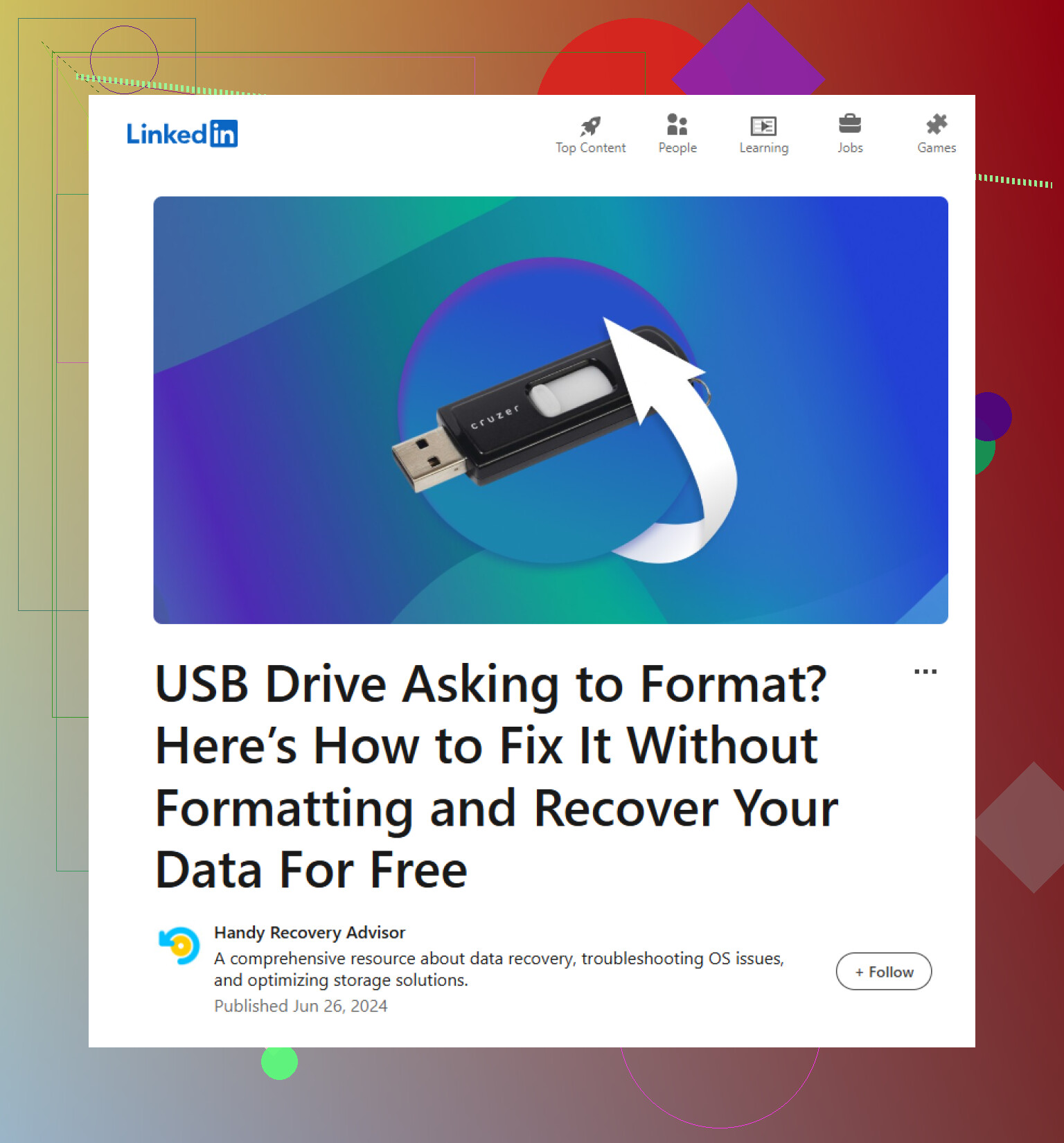 Puis-je accéder aux fichiers si le message indiquant que ma clé USB doit être formatée continue de s’afficher ?