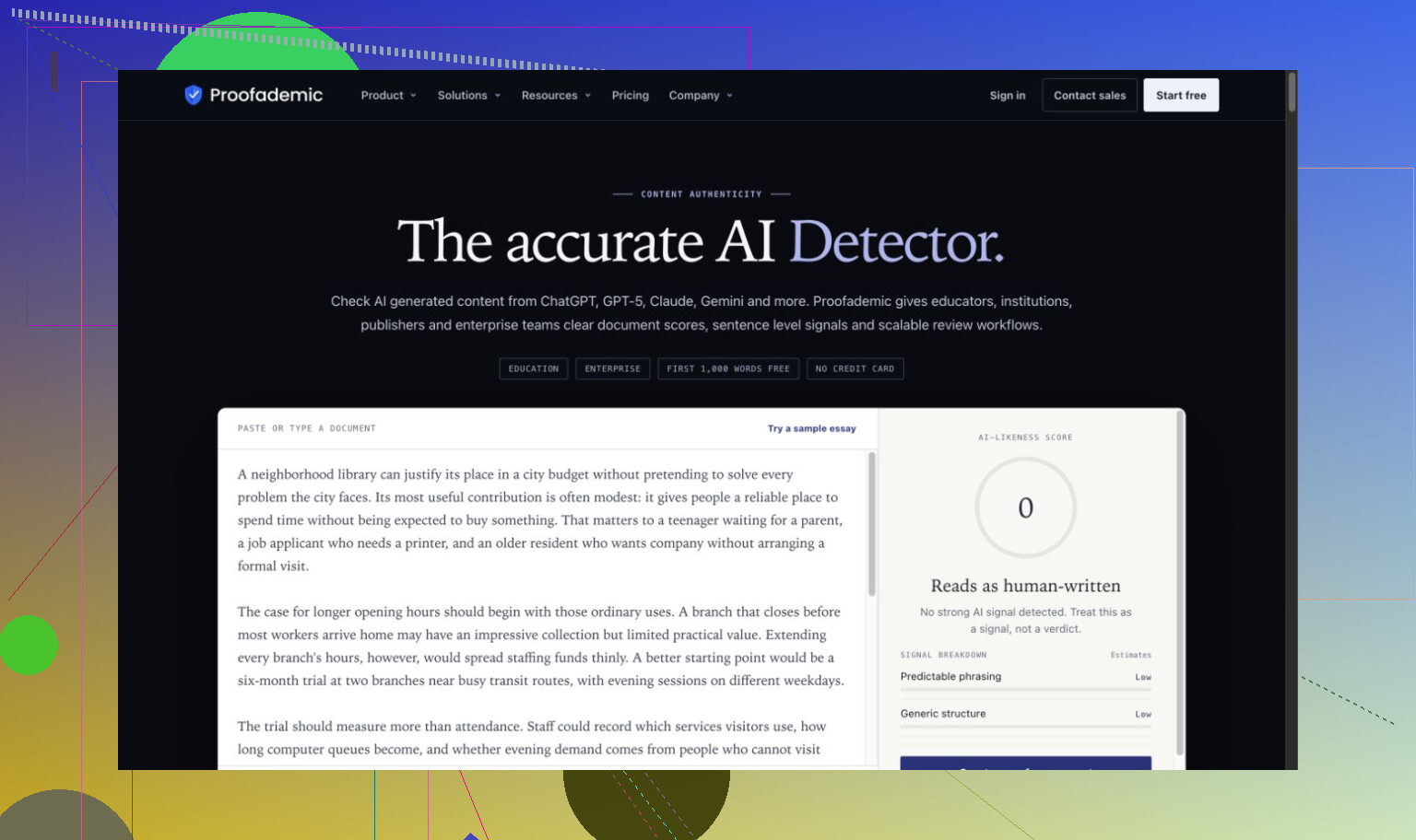 11. QuillBot AI Detector