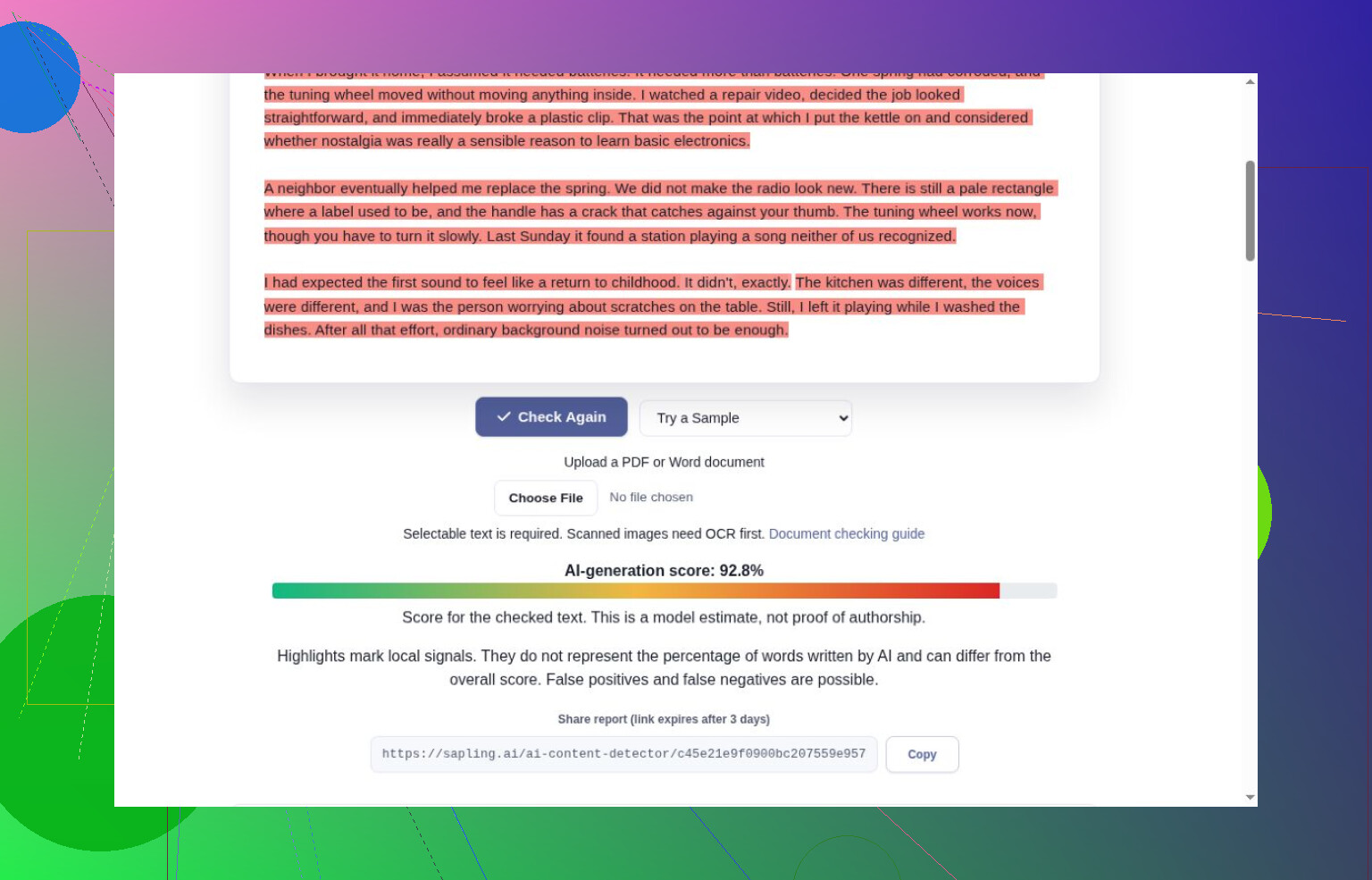2. Pangram AI Detector